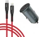 Автомобильное зарядное устройство Intaleo CCGQPD120L (USB, 3A) Grey (1283126509964) + кабель Lightning - изображение 1