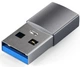 Адаптер Satechi USB to USB-C Adapter Space Gray (ST-TAUCM) - изображение 2