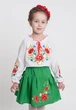 Детская вышиванка Vyshyvanka "Маки, васильки, колоски" 122 Белая 4318 - изображение 1