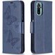 Чехол UniCase Butterfly Pattern для Xiaomi Redmi Note 10 / Note 10s / Poco M5s - Dark Blue - изображение 1