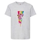 Футболка детская Радужная Кошка 004 (Rainbow Cat) серая (RNC gry 004) 164 см - изображение 1