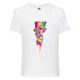 Футболка детская Радужная Кошка 004 (Rainbow Cat) белая (RNC wh 004) 140 см - изображение 1