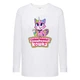 Лонгслив реглан Райдужна Кішка 005 (Rainbow Cat) білий (RNC wh 005) 164 см - зображення 1