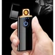 Электронная USB зажигалка на аккумуляторе сенсорный прикуриватель индикатором заряда Черная (as-1200) - изображение 2