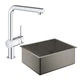 Набір Grohe мийка кухонна K700 31574AL0 + змішувач Minta 32168000 - зображення 1