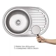 Кухонная мойка Brinex 7750 0,8 мм Micro Decor (BRIN7750MDEC08) - изображение 3