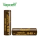 Акумулятор 21700 літій-іонний (Li-Ion) Vapcell INR21700 K40, 4000mAh, 30A, 4.2/3.6/2.5V, шоколадка - зображення 2
