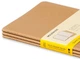 Набір зошитів Moleskine Cahier середній 13 х 21 см в клітинку бежевий - изображение 5