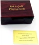 Набір подарунковий Duke 999.9 Gold Playing Cards на 1 колоду 100% пластик, сорочка "100 Dollars" 54 аркуша, золото/червоний лак (11х8х4 см) (DN32376) - зображення 9