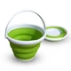 Відро 10 літрів туристичне складане Collapsible Bucket Зелений - изображение 2