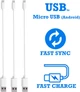 Кабель Timstool USB to microUSB 0.21 м 3 шт White (DC21-MU-WT) - изображение 2
