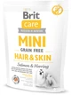 Сухий корм для дорослих собак мініатюрних порід Brit Care Mini Grain Free Hair & Skin 400 г (8595602520237)A - изображение 1