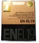 Аккумулятор EN-EL19 для камер NIKON COOLPIX: S2500, S4100, S4150, S4200, S4300, S3100, S3200, S3300, S100. - изображение 1