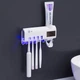 Диспенсер для зубной пасты и стерилизатор для 4-ех щеток Toothbrush Sterilizer 7710/WJ3 автоматический на аккумуляторе LED подсветка Белый - изображение 7