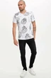 Футболка Defacto с черепами Design Futures XL Белая (DeF T-shirt -7012-3) - изображение 2