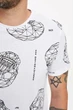 Футболка Defacto с черепами Design Futures XL Белая (DeF T-shirt -7012-3) - изображение 4