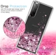 Чехол накладка + защитная пленка LeYi Case Glitter Liquid Quicksand Flow Luxury для Sony Xperia 10 II Rose Gold - изображение 4
