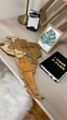 3D Карта Мира, Деревянная многоуровневая карта Мира c подсветкой М-150x90 см Led Map - изображение 3