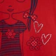 Костюм: Туника с леггинсами Losan Kids girls (416-8025AD/509) Красный с синим 4 Years-104 см - изображение 3
