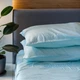 Постельное белье Сатин бирюзовый Двуспальный комплект NaviHome (1KS-T) - изображение 2