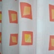 Поликоттон для штор ромбы желтые, квадраты красные на белом фоне, ш.140 (38510.001) - изображение 2