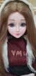 Шарнирная кукла BJD с 3D глазами и длинными коричневыми волосами, 60см - изображение 2