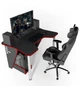 Геймерский игровой стол ZEUS IGROK-3 черный+красный - изображение 1