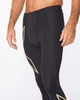 Мужские компрессионные тайтсы 2XU, MCS Run Compression Tight w Back Stor, S, черный/золотой отражающий логотип - изображение 6