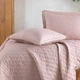 Покрывало стеганное хлопковое с наволочкой Aran Clasy 180x240 Pedra V3 Пудровый - изображение 4