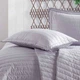Покрывало стеганное хлопковое с наволочкой Aran Clasy 180x240 Pedra V2 Светло-серый - изображение 4