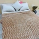Меховой двухсторонний плед покрывало Норка Premium Collection Евро 200x220 бежевый - изображение 1