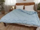 Ковдра Лебединий Пух Leleka-Textile Двоспальний 172х205 Блакитний Вензель - зображення 2