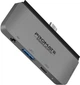 USB-C хаб 4-в-1 Promate PadHub-Pro USB-C PD / HDMI / USB 3.0 / AUX 3.5 мм Grey (padhub-pro.grey) - зображення 1