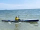 Каяк для серфинга, байдарка SeaBird Designs Surfski Wave 6.1 Pro, бело-синий - изображение 15