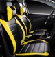 Комплект модельных чехлов NEO X AMI.AUTO из германской экокожи Аригона черно желтые на Мицубиси Аутлендер 3 (Mitsubishi Outlander ) 2012-2015 кроссовер - изображение 1