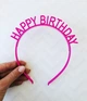 Аксесуар-обруч для волосся "Happy Birthday" малиновий (202026) - зображення 1