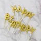 Cвічки для торта золоті літери "Happy Birthday" (CANDLES-1) - зображення 3