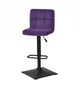 Крісло високе для перукарні, візажиста, персоналу, клієнта 4YOU Арно Бар 4 - BK - BASE бархат пурпур - изображение 1