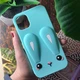 Чохол Funny-Bunny для Iphone 11 бампер гумовий заєць Блакитний - зображення 2