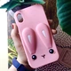 Чехол Funny-Bunny для Iphone XS бампер резиновый заяц Розовый - изображение 2