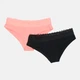 Набор трусиков слипы Manoukian Shorty-X2 -Femme 12890483-1 S Черный/Коралловый (3349610012575) - изображение 1