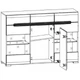 Тумба Ацтека KOM2W1D3S/10/15 (BRW (Black Red White)) Белая - изображение 4