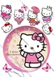 Сахарна їстівна картинка Modecor Модель HELLO KITTY Ø 18см, топпери вис. 6см для дівчинки на торт і топпери (SNP - 00056) - зображення 1