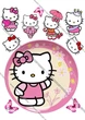 Сахарна їстівна картинка Modecor Модель HELLO KITTY Ø 18см, топпери вис. 6см для дівчинки на торт і топпери (SNP - 00056) - зображення 3