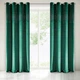 Велюрова портьєра EuroFirany Velvet з штучними цирконами 140 х 250 см (Green) - зображення 1
