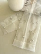 Перчатки фатиновые с жемчужными бусинами высокие белые - изображение 4