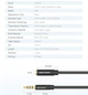 Кабель Vention Audio 3.5 мм Metal Type 2 м Black (BHBBH) - изображение 3