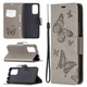 Чехол-книжка с рисунком UniCase Butterfly Pattern для Xiaomi Redmi Note 10 Pro - Grey - изображение 1
