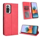 Чохол-книжка Deexe Retro Style для Xiaomi Redmi Note 10 Pro - Red - зображення 7