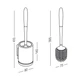 Ёршик для унитаза с силиконовой щеткой клеящийся настенный MBM HOME BP-12 WHITE/GRAY белый/серый - изображение 9